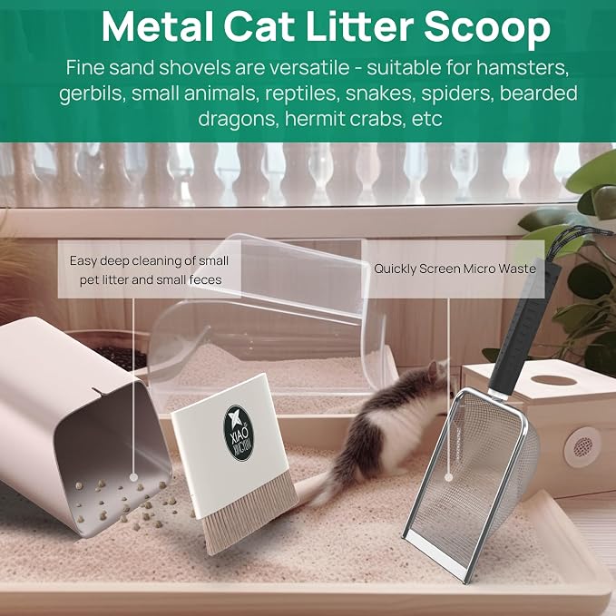 Hamster Metal Litter Scoop for Sandbath Box, Stainless Steel Litter Scooper - Image 5