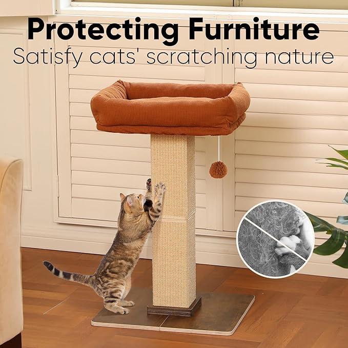 FUKUMARU Cat Scratching Post, Retro-Style Tall Scratch Posts - Image 4