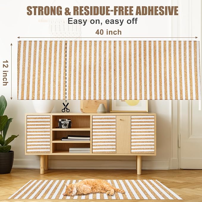 Natural Cork-Cat Scratch mat Upgraded-Cat Scratch Pad Rug-cat Couch - Image 4