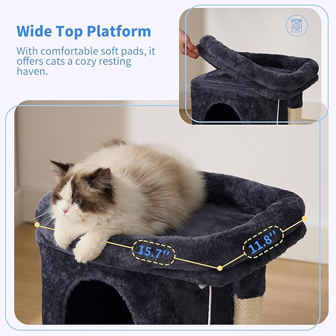 Heybly Cat Tree Tower, Cat condo - Image 4