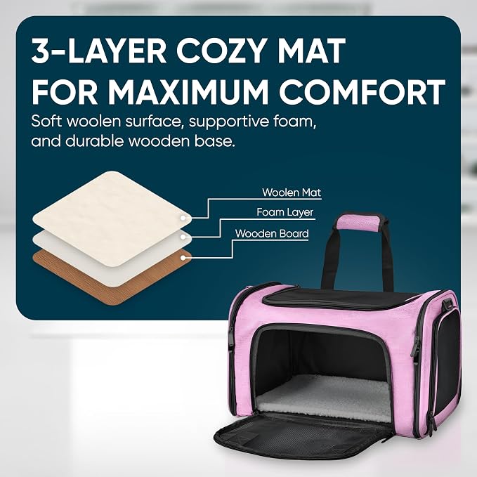 Pet Travel Carrier Bag – Airline Approved Soft-Sided Dog & Cat Carrier - Image 5