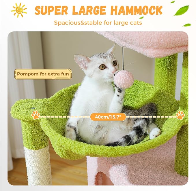 PAWZ Road Large Cat Tree, 41 Inches Multi-Level Cat Tower - Image 4