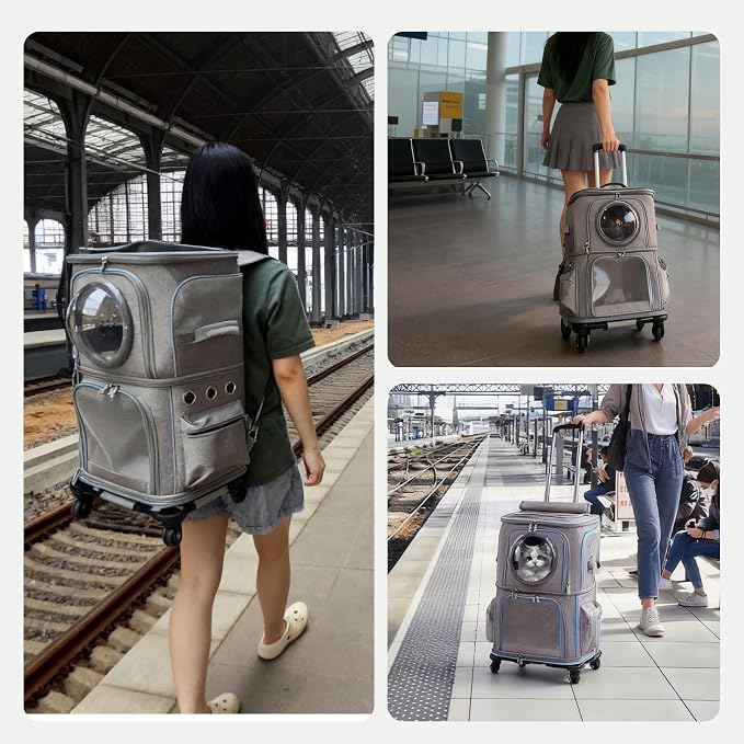 2-in-1 Pet Carrier Backpack for Two Cats or One Dog - Image 6