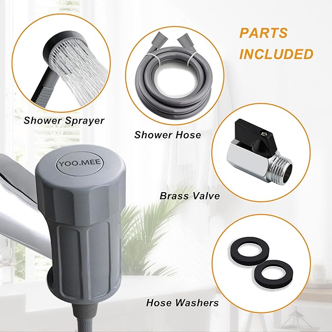 Pets Shower Attachment, Quick Connect on Tub Spout w/Front Diverter, Portable - Image 6