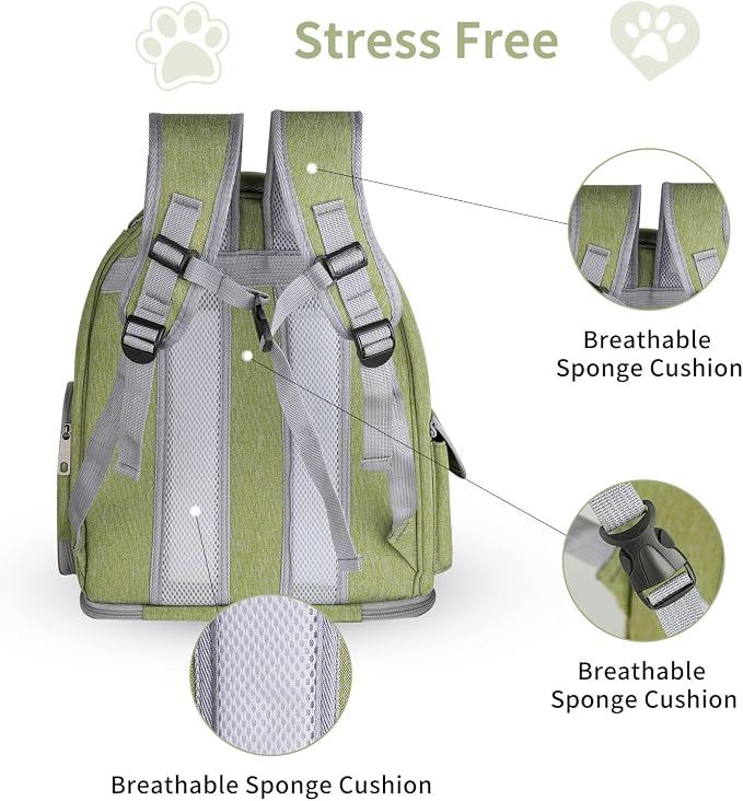 Cat Backpack Carrier for Cats and Small Dogs, Breathable Cat Bubble Backpack - Image 6