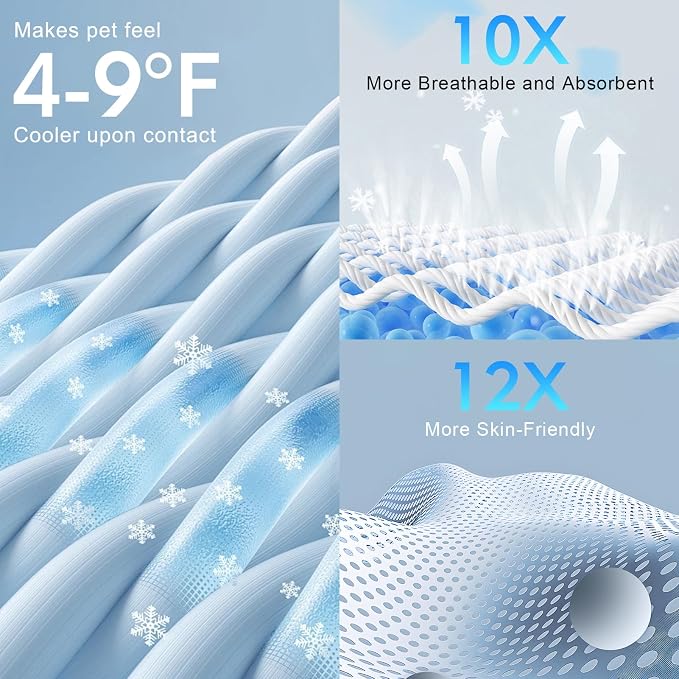 BEAUTYZOO Upgraded Dog Self Cooling Mat Ice Silk Chill Pads - Image 6