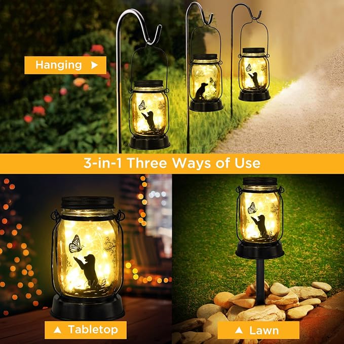 kyoryuger Dog Solar Lanterns Retriever Dog Solar Lights Golden Retriever Gifts - Image 2