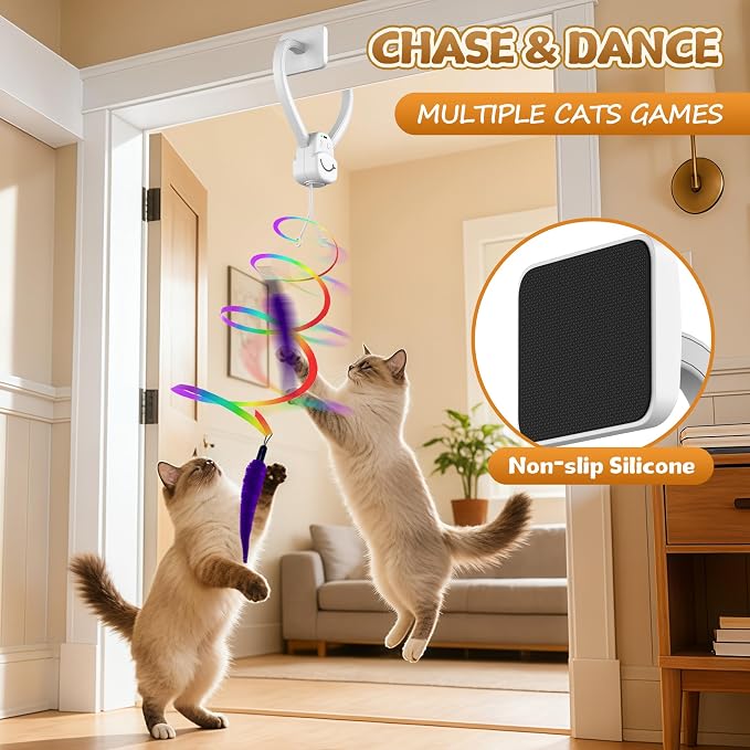 Interactive Cat Toys for Indoor Cats, Automatic Hanging Electric Cat Teaser - Image 4