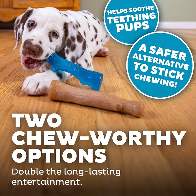 Outward Hound Dogwood Puppy Durable Dog Chew Toys, Real Wood & Teething Bone - Image 5