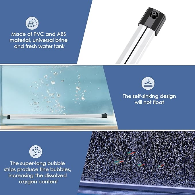 hygger Aquarium Bubble Strip, Nano Air Bubble Curtain Wall Aquarium, Quiet High - Image 4