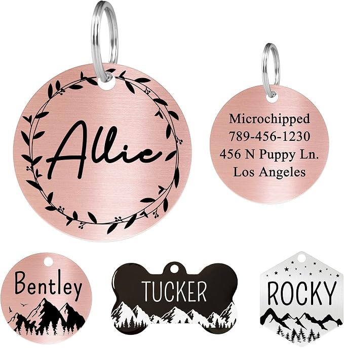 Ultra Joys Stainless Steel Dog Nametag by UltraJoys