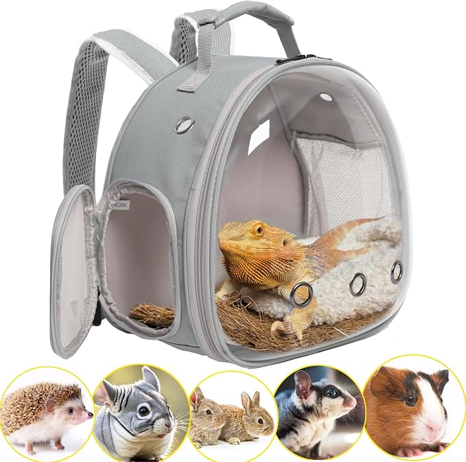 Guinea Pig Backpack Carrier, Reptile Outdoor Used, Bearded Dragon Carrier by WEVONIGU