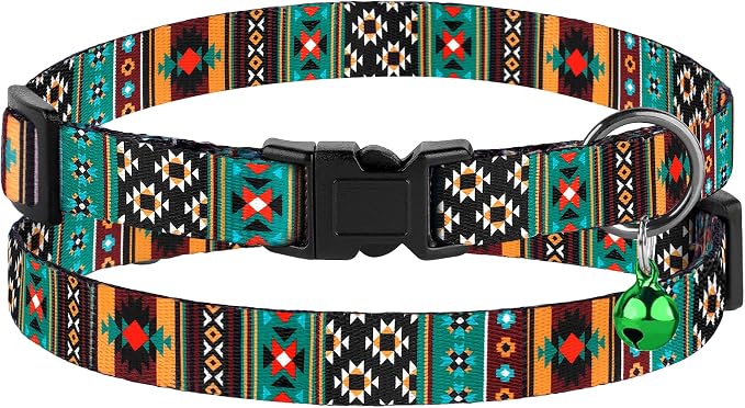 Cat Collar Breakaway 2PCS Adjustable Pattern Tribal Aztec Southwest Safety Pet - Image 5