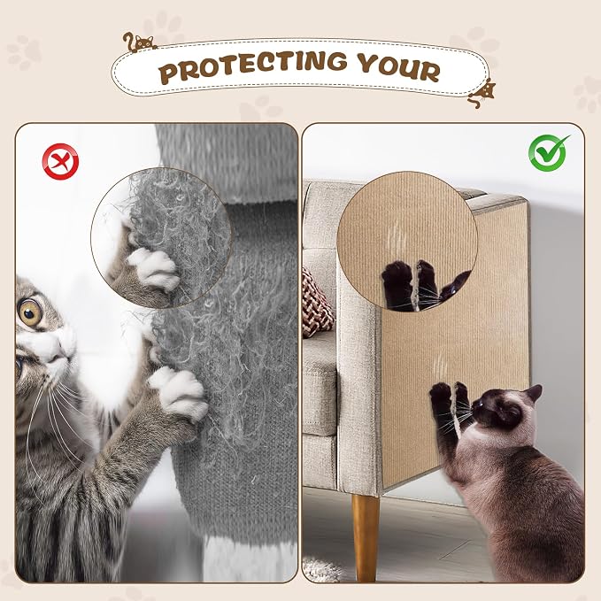 Eunice Cat Scratching Mat, Self-Adhesive Cat Scratch Carpet, Trimmable - Image 5
