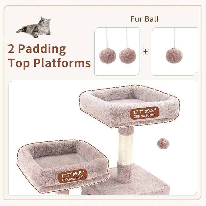Multi-Level Cat Tree for Indoor Cats, Cat Tower - Image 4