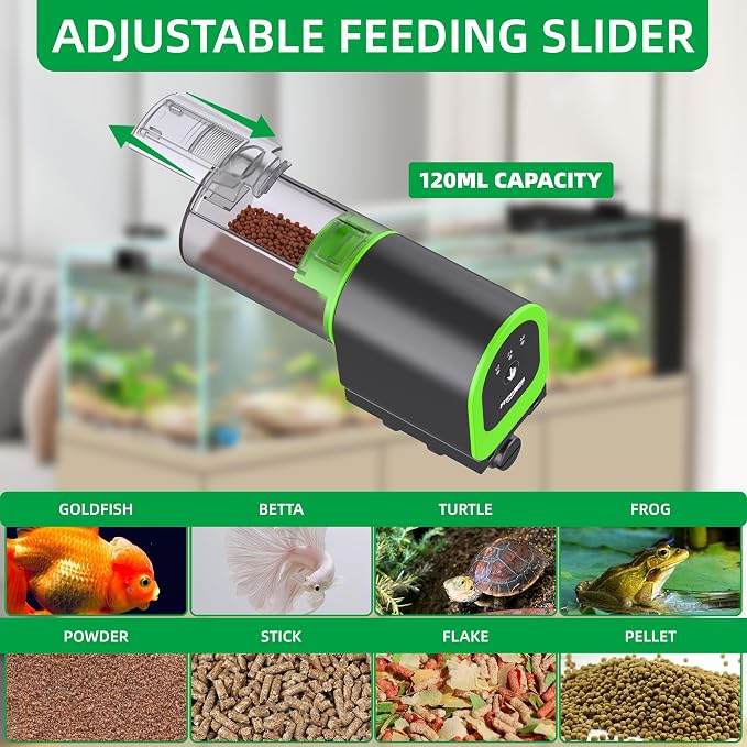 FREESEA Automatic Fish Feeder for Aquarium: Small USB Rechargeable Vacation - Image 3