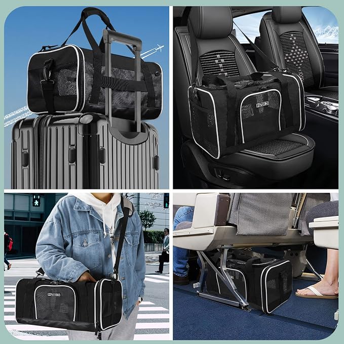 Petskd Pet Carrier 17x12x8.5 JetBlue Allegiant Airline Approved, Pet Travel - Image 9