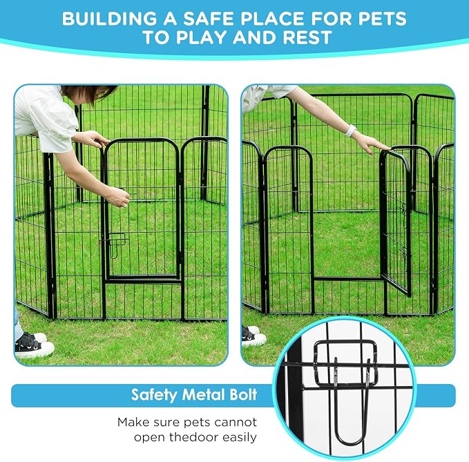 BestPet | Dog Playpen | 32 Inch, 12 Panels | Heavy Duty Metal Pet Exercise Pen - Image 3