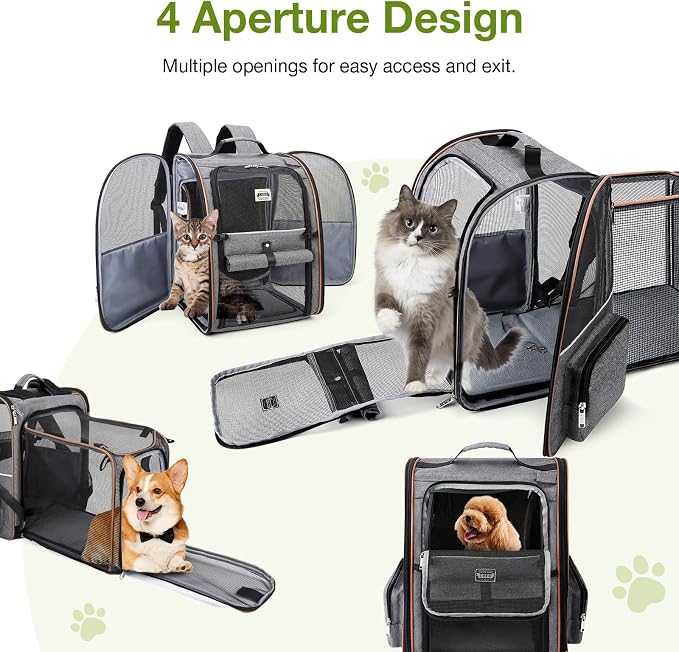 Lekebobor Cat Carrier Backpack, Expandable Pet Carrier - Image 5