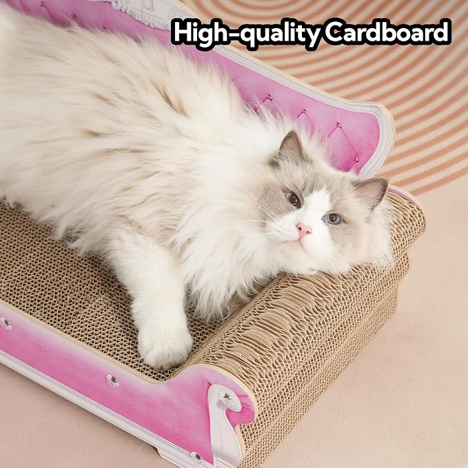 Cat Sofa Shape Scratch Pad for Large Medium Small Indoor Cats, Larger-Sized - Image 4