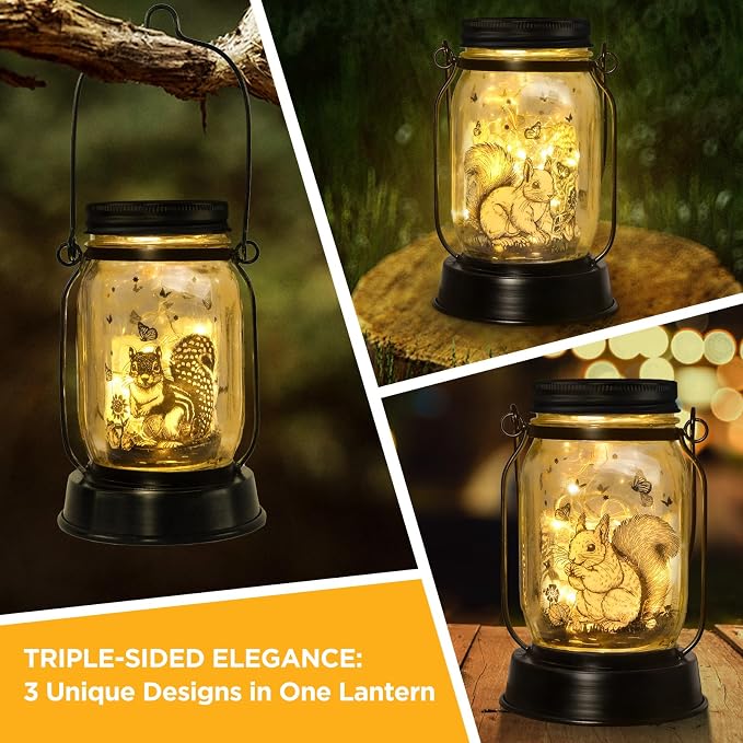 kyoryuger Squirrel Gifts for Women/Men Squirrel Solar Lanterns Mom Birthday - Image 3