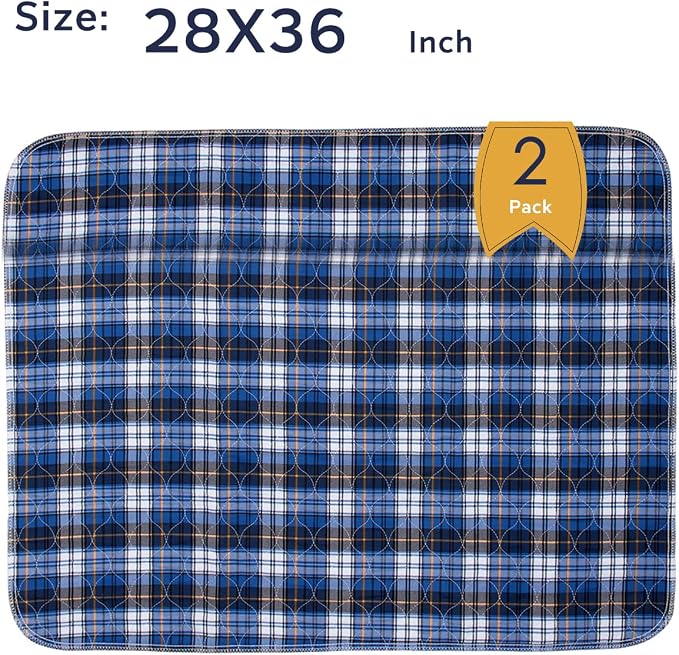 Non-Slip Bed Pads for Incontinence Washable, Waterproof Bed Pads, Adult - Image 2