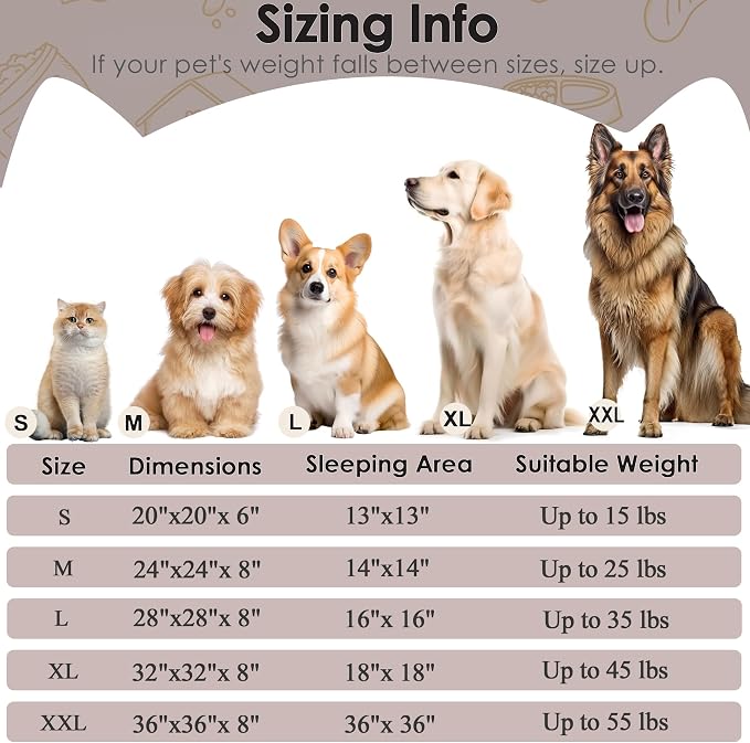 Extra Large Dog Beds, 36 Inch Human Dog Anxiety Relief Comfort Bed, - Image 2