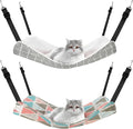 Jetec 2 Pack Cat Hammock for Cage, Catio Accessories Reversible Soft Cats Bed by Jetec