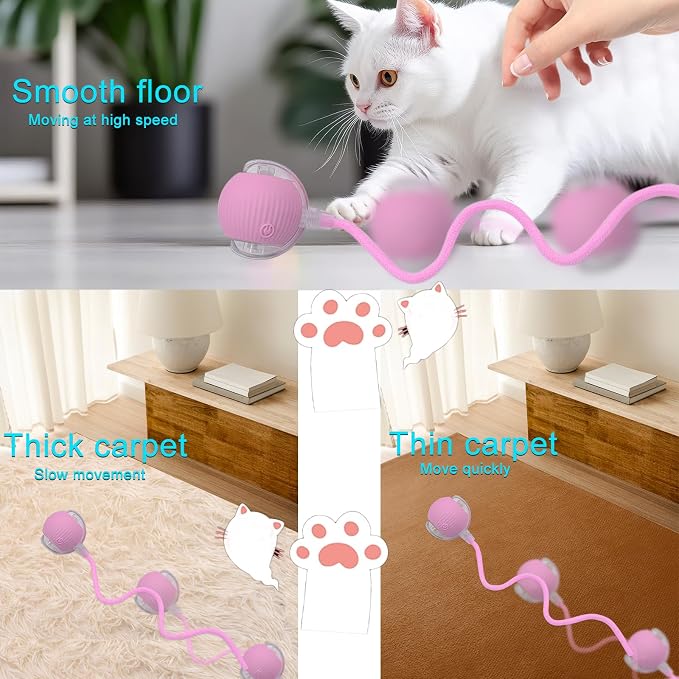 Interactive Cat Dog Toy Ball: Indoor Small Automatic Moving Smart Rolling Fun - Image 4