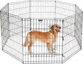 Dog Playpen - Foldable Metal Exercise Puppy Play Pen - Indoor/Outdoor Pen with by PETMAKER