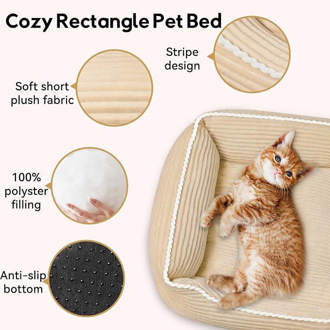 Rectangle Cat Dog Bed for Large Medium Small Pets Indoor Outdoor Machine - Image 4