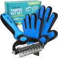 Maxpower Planet Pet Grooming Brush and 2X Grooming Gloves Combo by MaxpowerPlanet