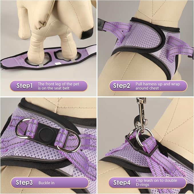 YIMEIS Dog Harness and Leash Set, No Pull Soft Mesh Pet Harness, Reflective - Image 2