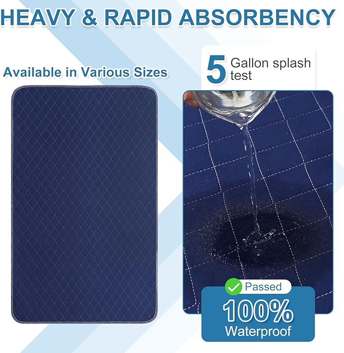 OUTCREATOR® Washable Bed Pads 34" x 56", Incontinence Mattress Protector - Image 2