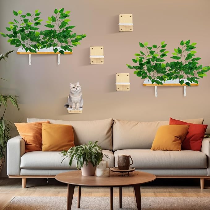 Cat Wall Shelves with 4 Steps and Perches - Image 6