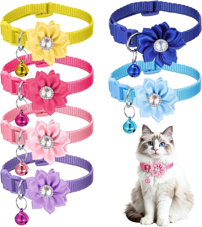 6 PCS Flower Kitten Collar by Unknown