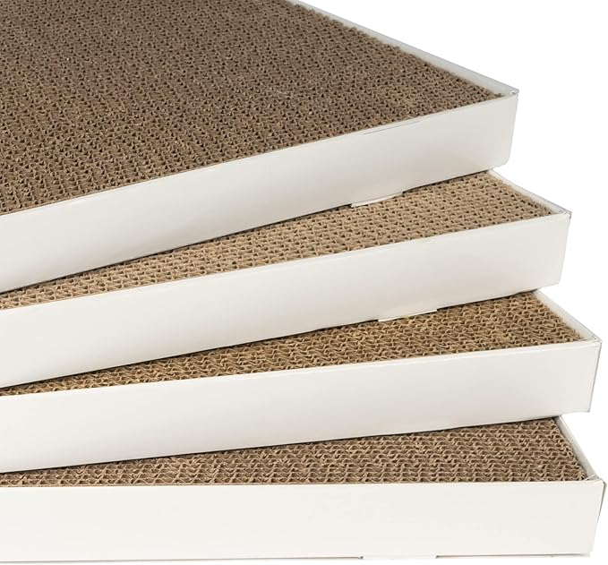 Amazon Basics Corrugated Cardboard Cat Scratcher, Scratching Board, Reversible - Image 4