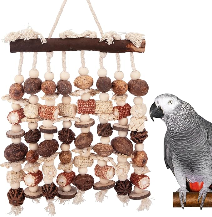 Deloky Extra Large Parrot Toy-Natural Wooden Chewing Tearing Toy by Unknown