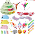 UPSKY 24 PCS Cat Toys, 3-Level Turntable Kitten Toys Set, Interactive Cat by UPSKY
