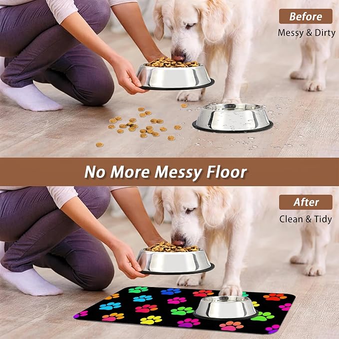 Cat Gradient Paw Print Dog Food Mat - Image 5