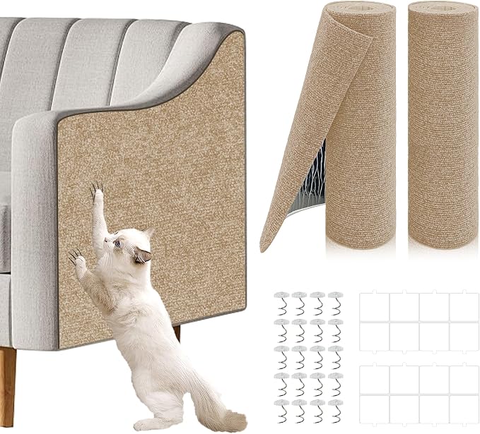 2 Pcs Total 78.8"x15.8" Cat Scratch Mat, Cat Scratch Couch Furniture Protector by Unknown