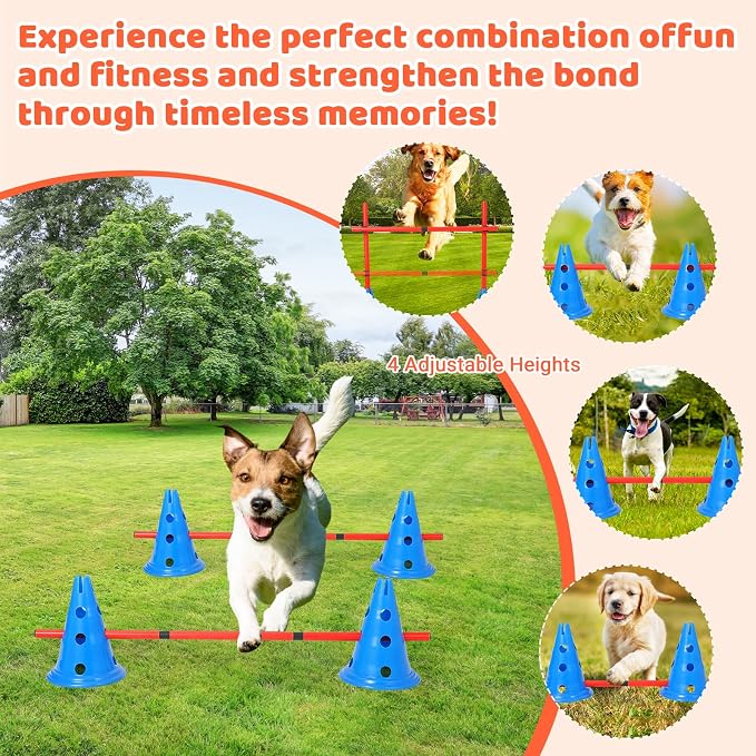 Garvee Dog Agile Hurdle Cone Set, Dog Training Agile Equipment - Image 4