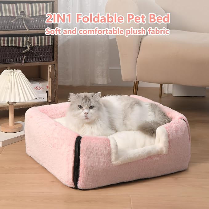 Cat Bed for Indoor Cats，Foldable cat cave，Anti-Slip & Water-Resistant - Image 3