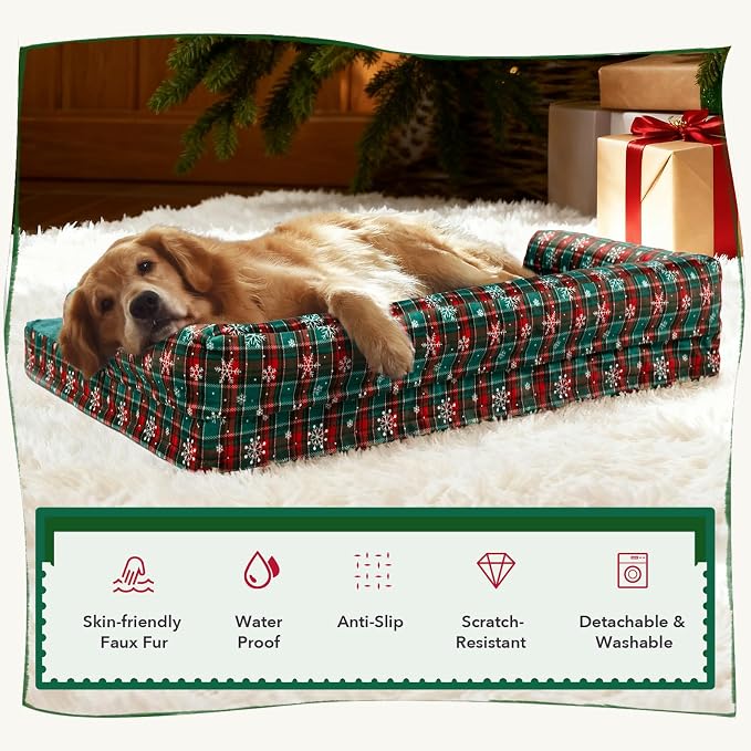 Christmas Dog Bed Large Sized Dogs-Orthopedic Waterproof Dog Beds, Comfort Pets - Image 6