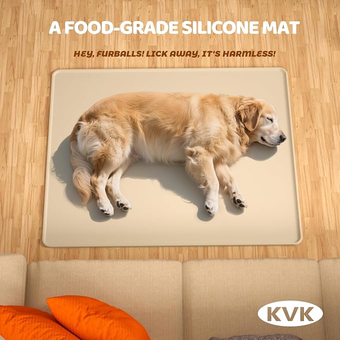 Extra Extra Large Silicone Dog Food Mat 39.4×43.3in and 128oz Silicone Bag Set - Image 3