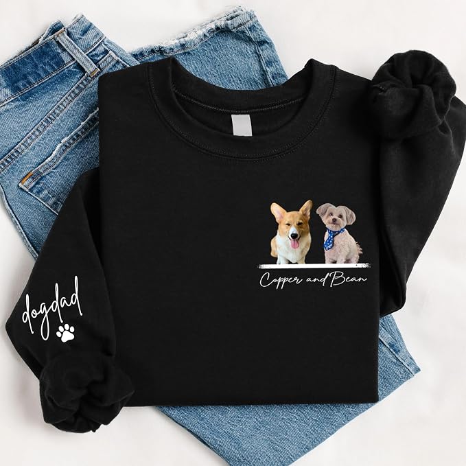 Custom Pet Sweatshirts with Photo and Name, Personalized Dog Sweatshirt - Image 3
