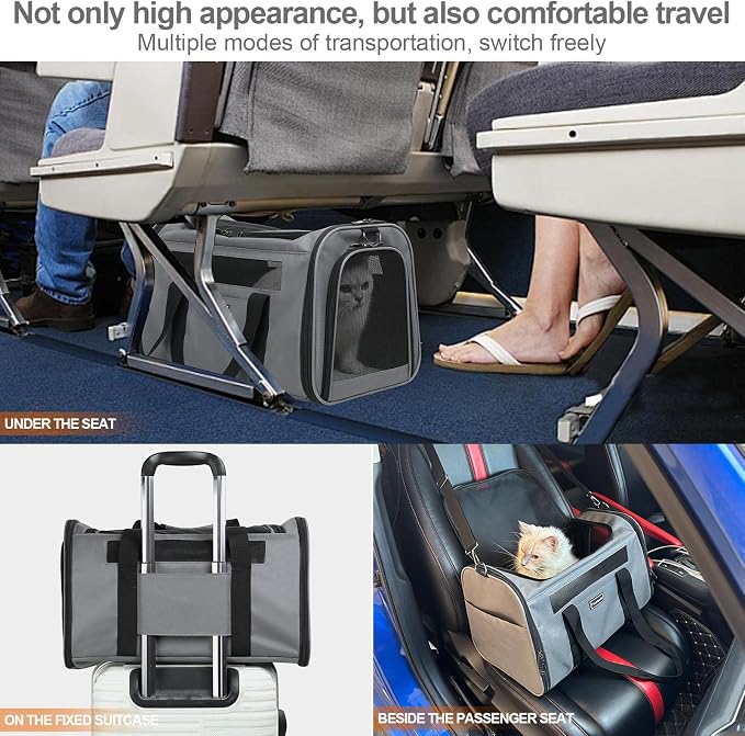 Airline Approved Dog Carrier.Cat Travel Carrier Dog Carrier Bag, Soft Sided Pet - Image 7