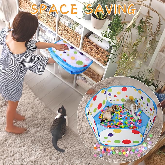 Palksky Ball Pit with 210 Toy Balls and 4 Spring Toys - Image 7