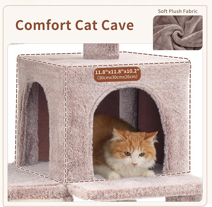 Multi-Level Cat Tree for Indoor Cats, Cat Tower - Image 3