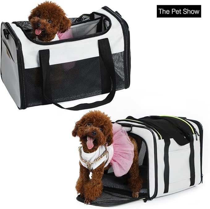 Cat Carrier - Portable Foldable Dog Pet Carrier, Soft-Sided Pet Bag up to 28 Lbs - Image 3